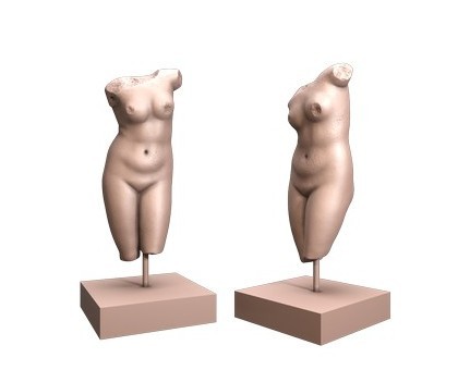 Статуя Афродиты Анадиомены, 3d модель для ЧПУ