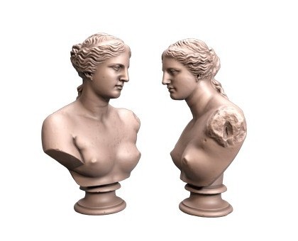 Бюст Венеры Милосской, 3d модель для ЧПУ