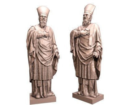 Папа римский, 3d модель для ЧПУ