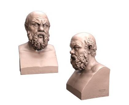 Бюст Сократ, 3d модель для ЧПУ