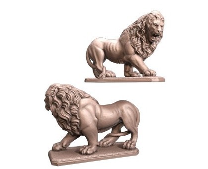 Статуя Льва, 3d модель для ЧПУ