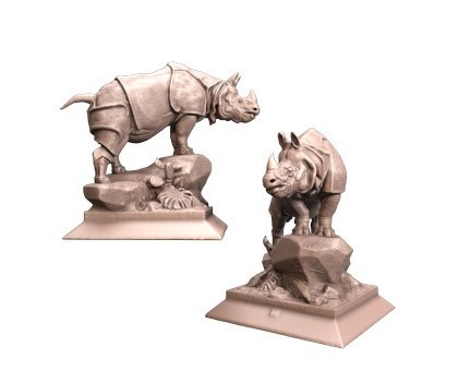 Носорог, 3d модель для ЧПУ