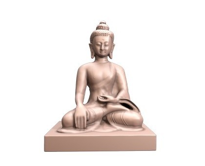 Будда, 3d модель для ЧПУ