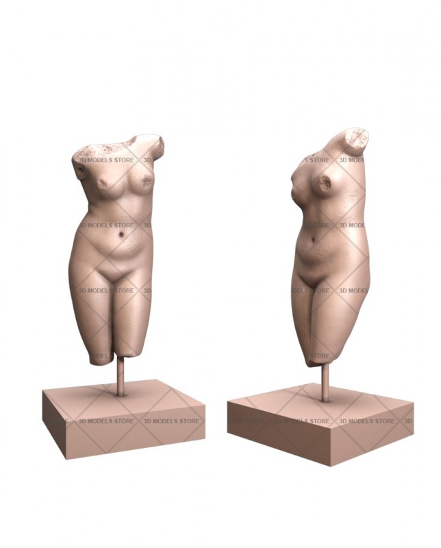 Статуя Афродиты Анадиомены, 3d модель для ЧПУ