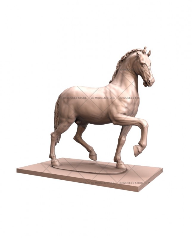 Лошадь, 3d модель для ЧПУ