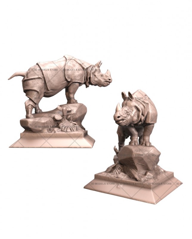 Носорог, 3d модель для ЧПУ