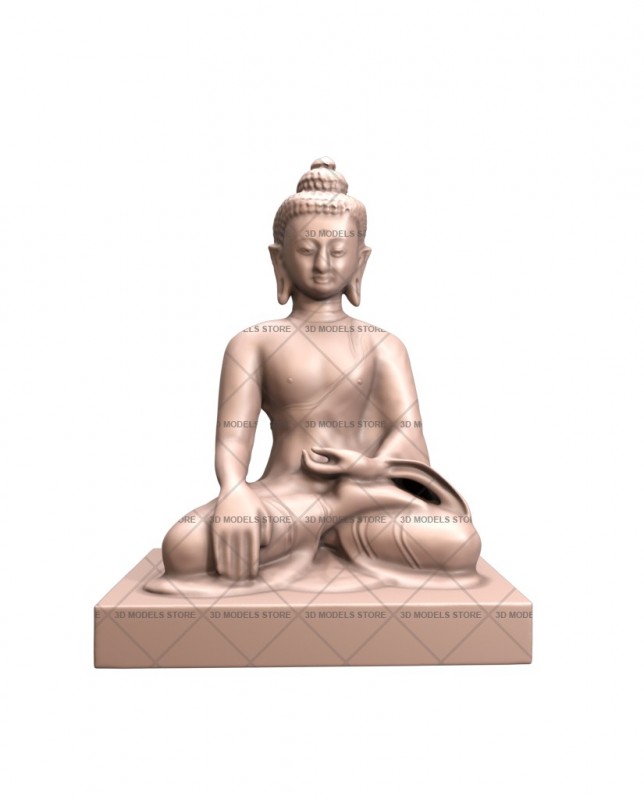 Будда, 3d модель для ЧПУ