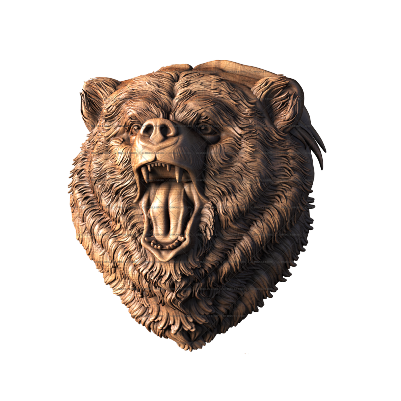 Медведь, 3d модель для ЧПУ