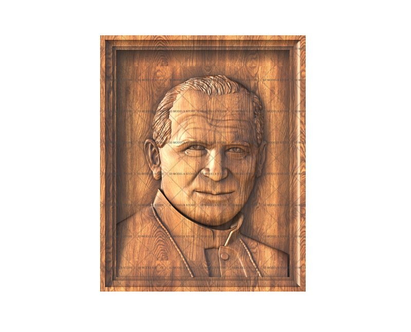 Иоанн Павел II, 3d модель для ЧПУ