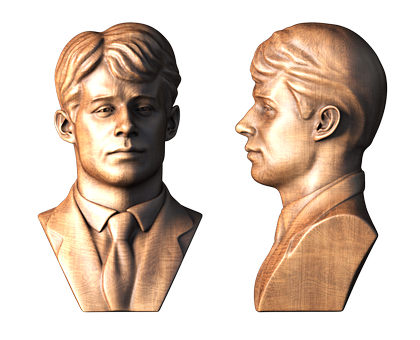 Бюст Сергей Александрович Есенин, Бюсты 3D (stl) модели