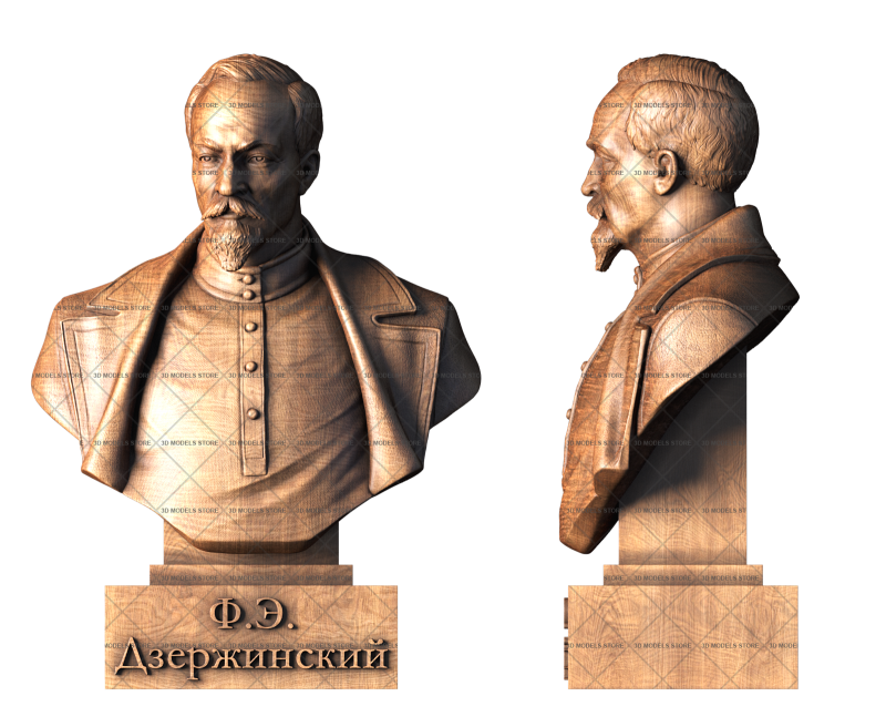 Бюст Фе́ликс Эдму́ндович Дзержи́нский, Бюсты 3D (stl) модели