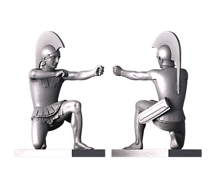 Афайя — коленопреклонённая лучница 2, 3d модель для ЧПУ