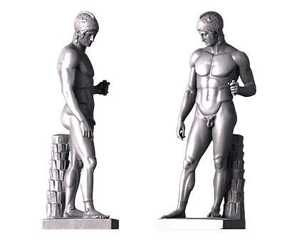 Арес из коллекции Боргезе, 3d модель для ЧПУ
