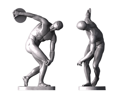Дискобол, 3d модель для ЧПУ