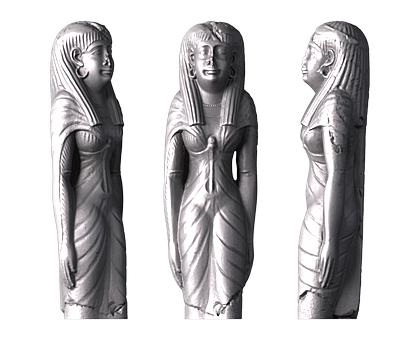 Египетская женская статуя, 3d модель для ЧПУ
