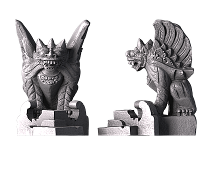 Храм Гоа Гаджа (Убуд), 3d модель для ЧПУ