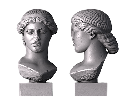 Голова богини, 3d модель для ЧПУ