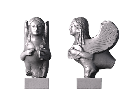 Статуэтка сирены, 3d модель для ЧПУ