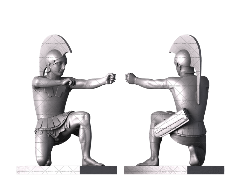 Афайя — коленопреклонённая лучница 2, 3d модель для ЧПУ