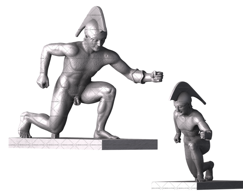 Афайя — коленопреклонённая лучница, 3d модель для ЧПУ
