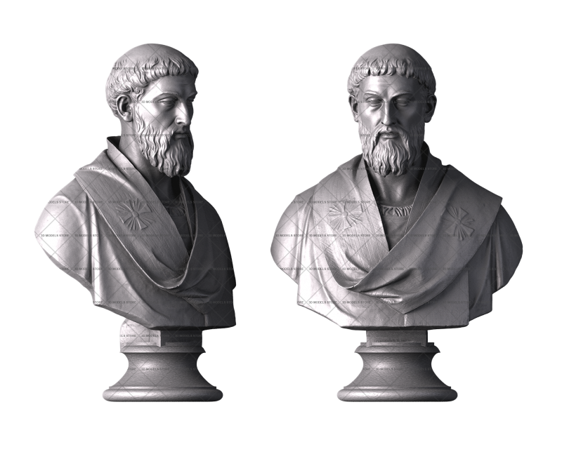 Скульптура Апполинария, 3d модель для ЧПУ