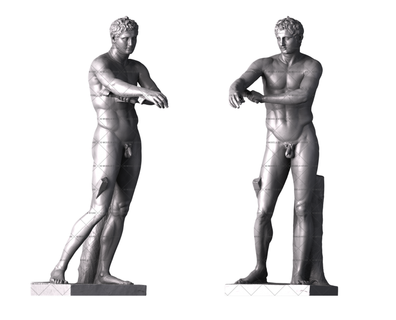 Фигура Апоксимена, 3d модель для ЧПУ