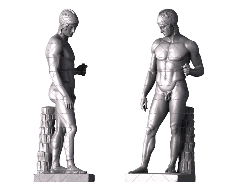 Арес из коллекции Боргезе, 3d модель для ЧПУ