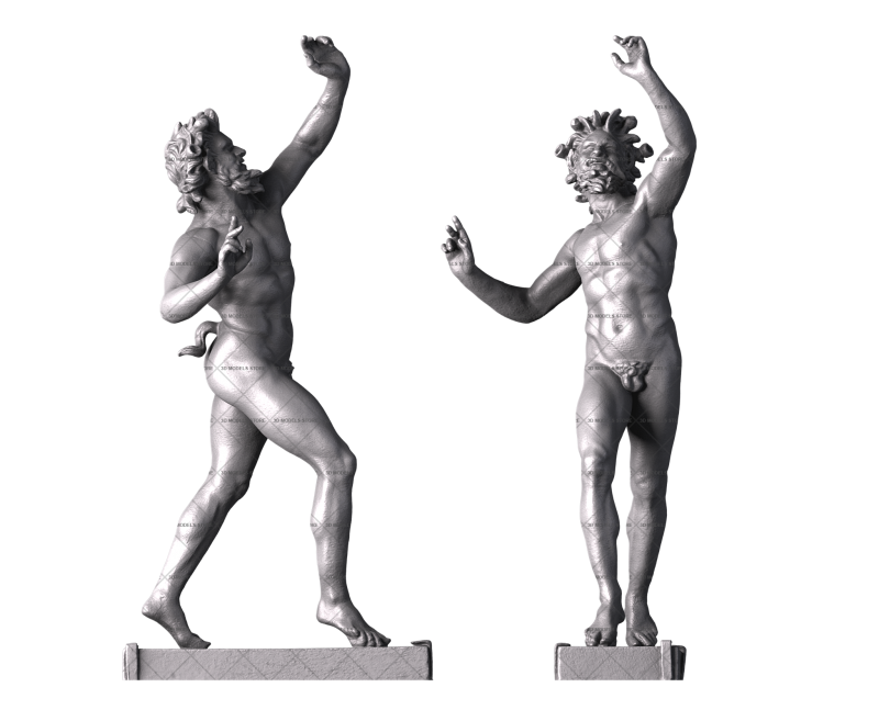 Танцующий фавн, 3d модель для ЧПУ
