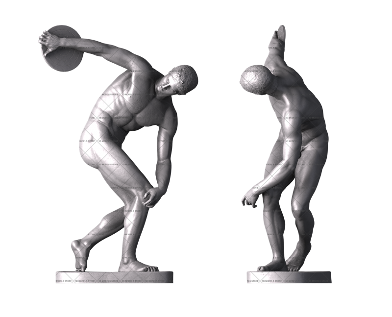 Дискобол, 3d модель для ЧПУ