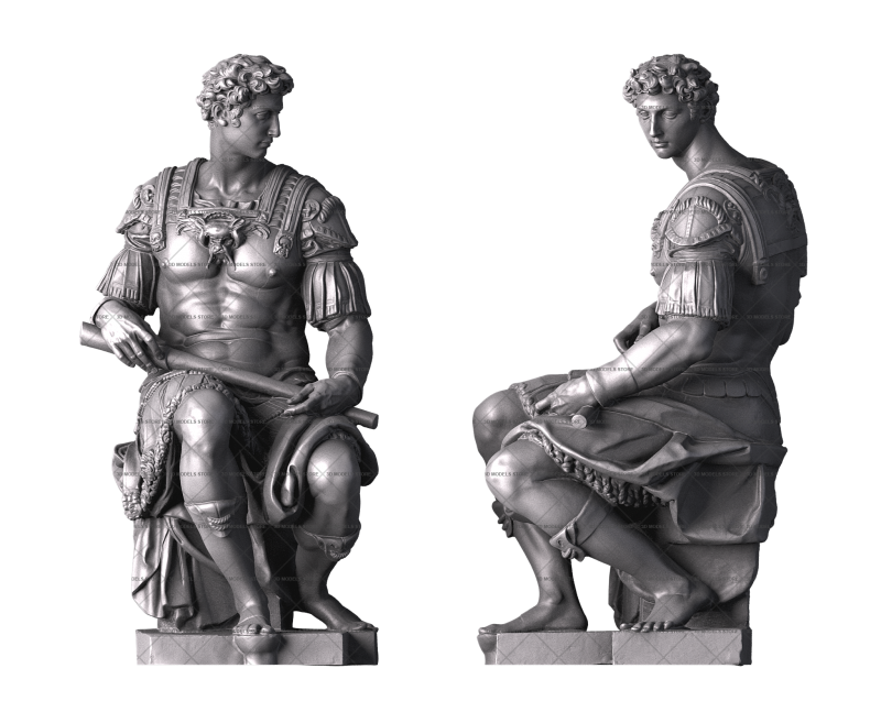 Джулиано де Медичи (облегчённая модель), 3d модель для ЧПУ