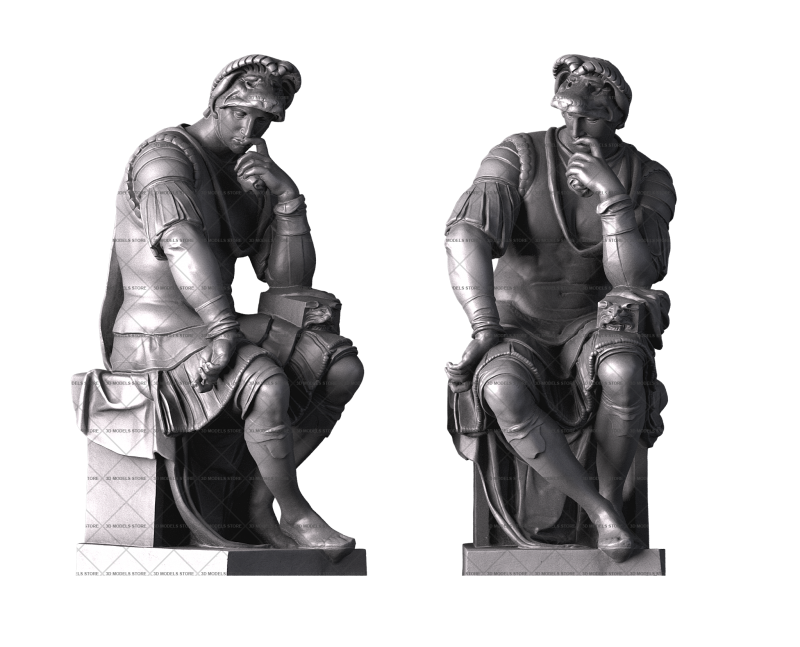Лоренцо де Медичи (облегчённая версия), 3d модель для ЧПУ