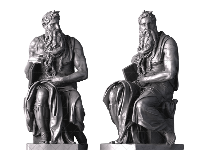 Моисей, 3d модель для ЧПУ