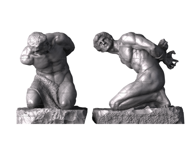Раб, 3d модель для ЧПУ