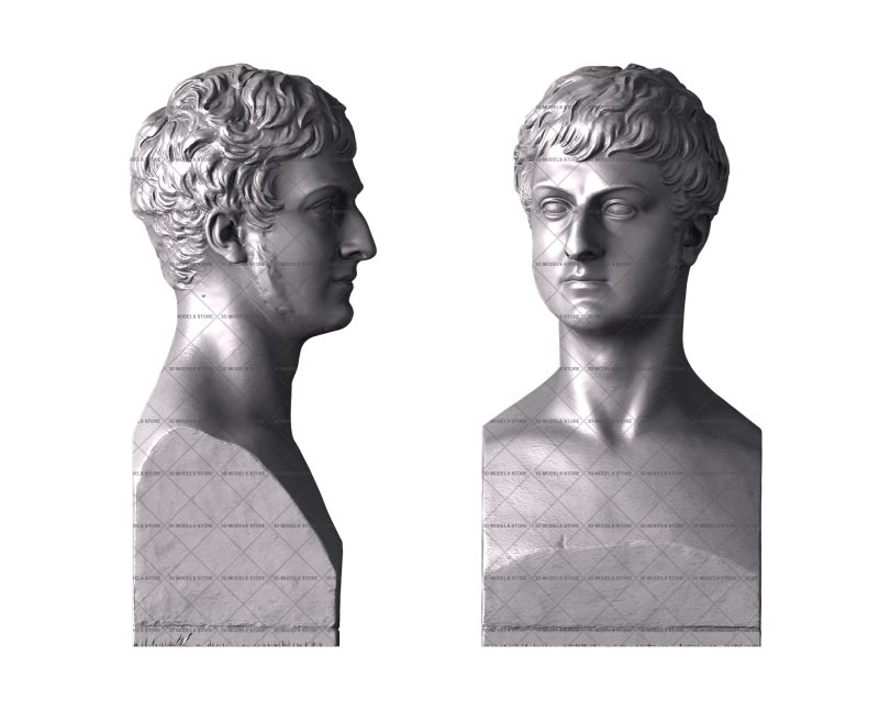 Неопознанный мужчина, 3d модель для ЧПУ