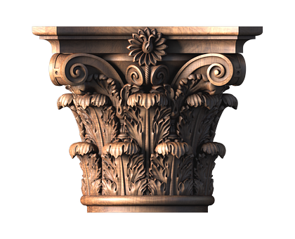 Капитель, 3d модель для ЧПУ