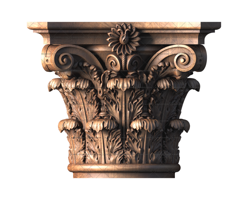 Капитель, 3d модель для ЧПУ