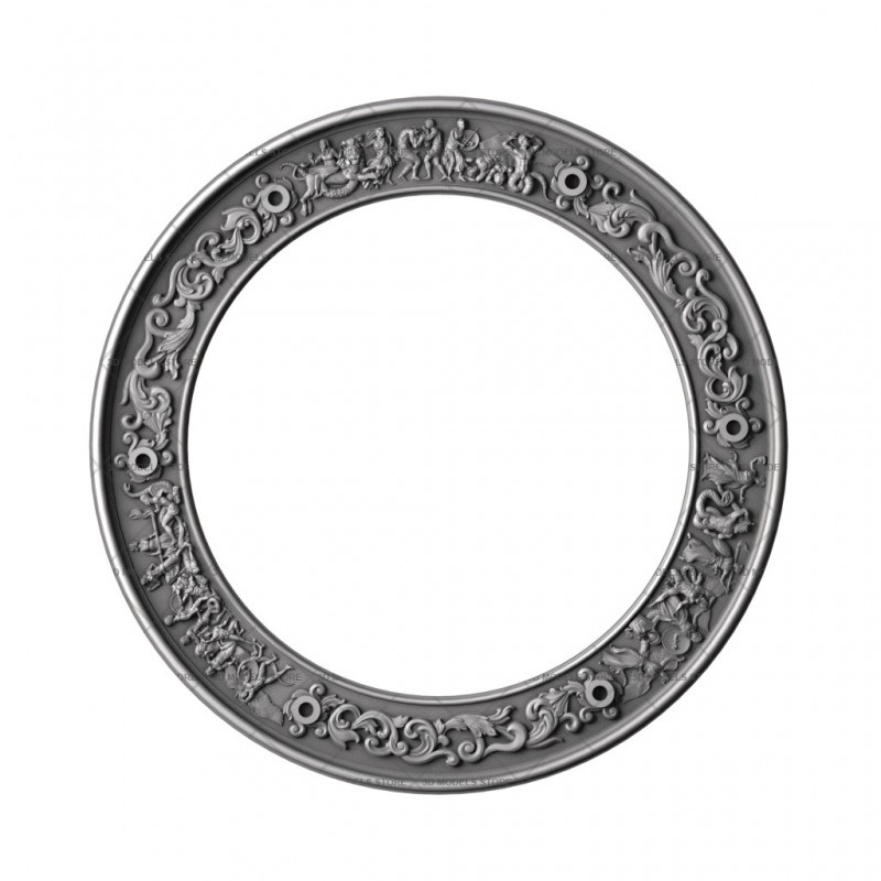 Рама круглая античная, 3D (stl) модель