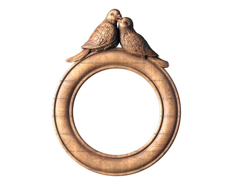 Рама с голубями, 3D (stl) модель