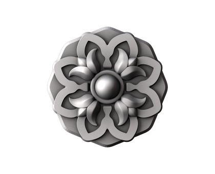 Розетка цветок, 3d модель для ЧПУ