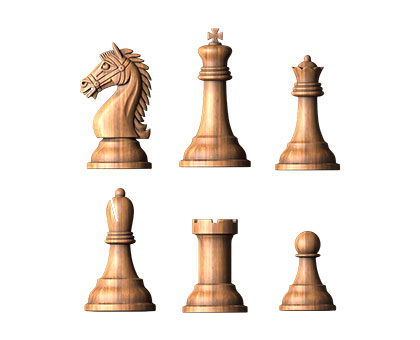 Шахматы классические, 3d модель для ЧПУ