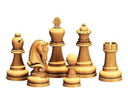 Набор классических шахмат - 3d (stl) модель, 3d модель для ЧПУ