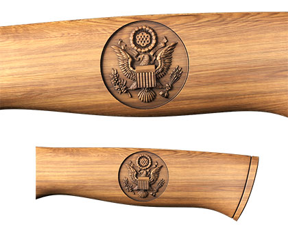 Рукоятка  с гербом США, 3d модель для ЧПУ