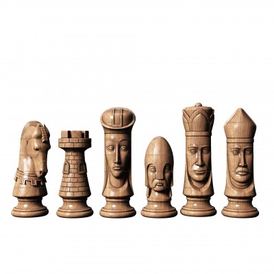 Набор шахмат - 3d (stl) модель, 3d модель для ЧПУ