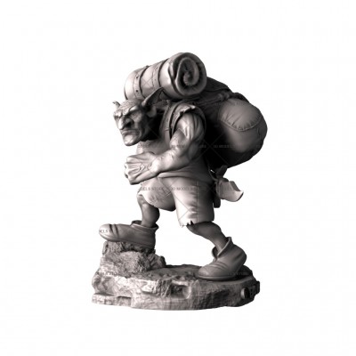 Скульптура Тролль, 3d модель для ЧПУ