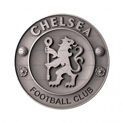 Герб футбольного клуба Челси, 3d модель для ЧПУ