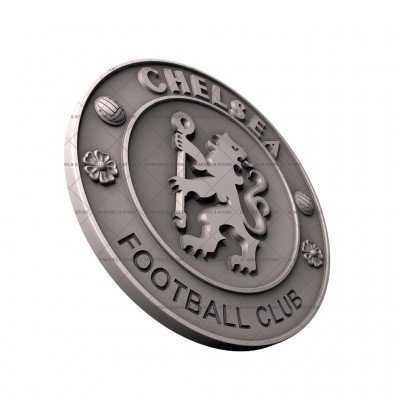 Герб футбольного клуба Челси, 3d модель для ЧПУ