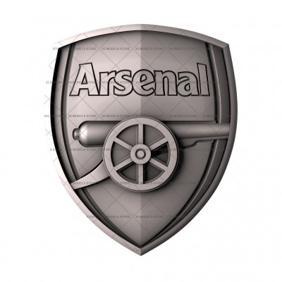 Герб футбольного клуба Арсенал, 3d модель для ЧПУ
