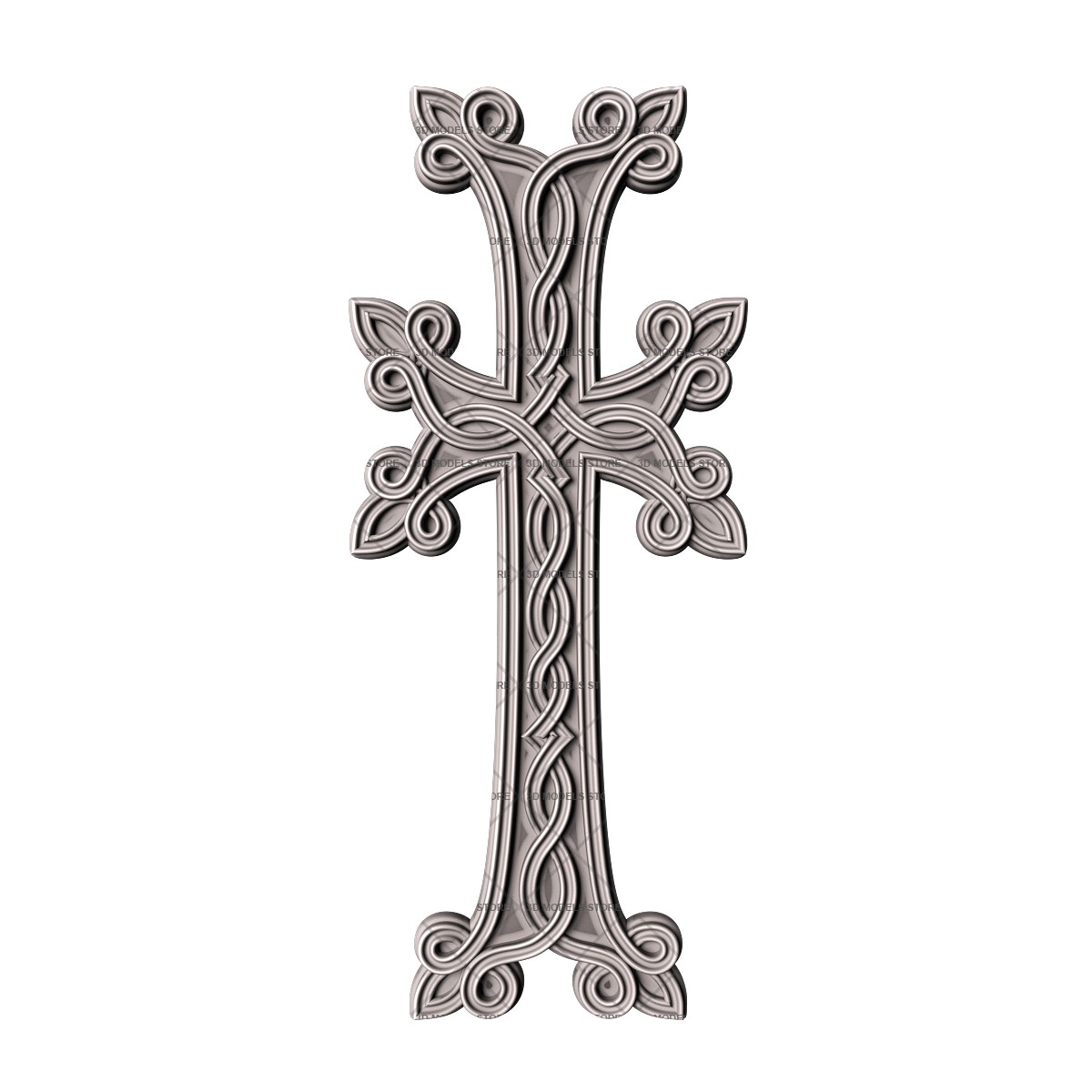 Армянский крест, 3d модель для ЧПУ
