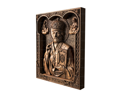 Икона Святой Николай, 3d модель для ЧПУ