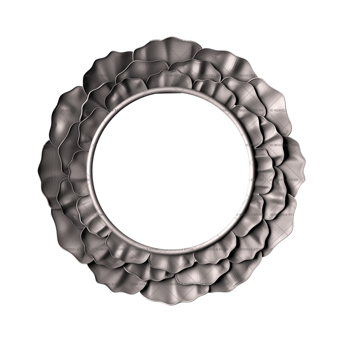 Рама круглая с лепестками, 3D (stl) модель